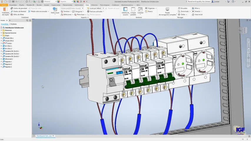 Curso profesional de Autodesk Inventor Sistemas enrutados.webp