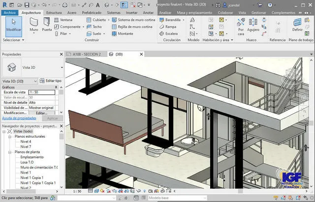 Curso online de Revit modo oscuro - IGF.webp