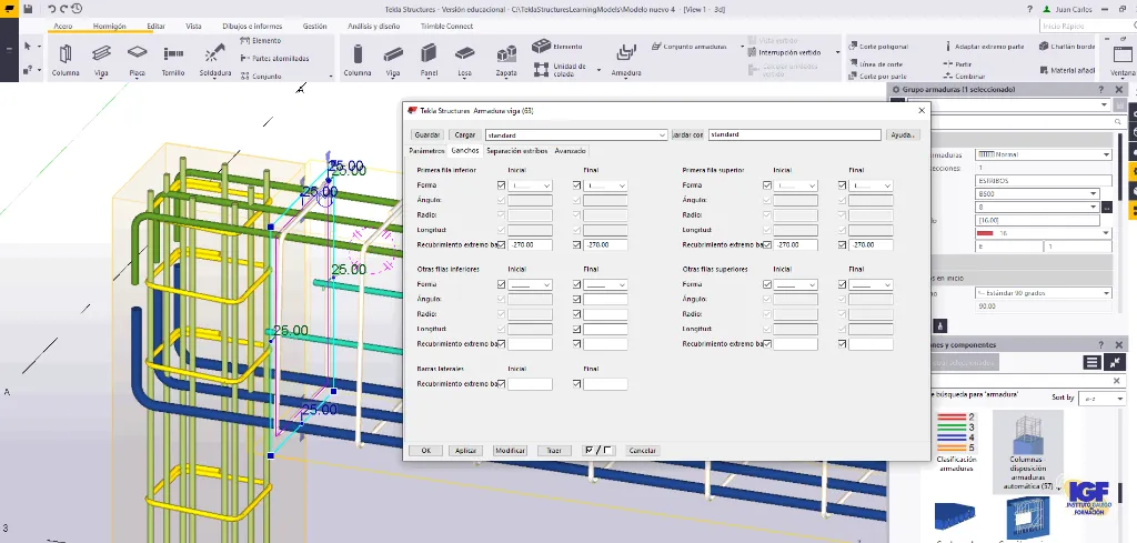 Curso online de Tekla Structures armaduras - IGF.webp