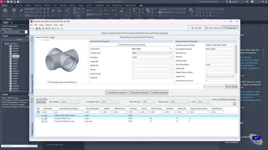 Curso bonificado de AutoCAD Plant 3D avanzado