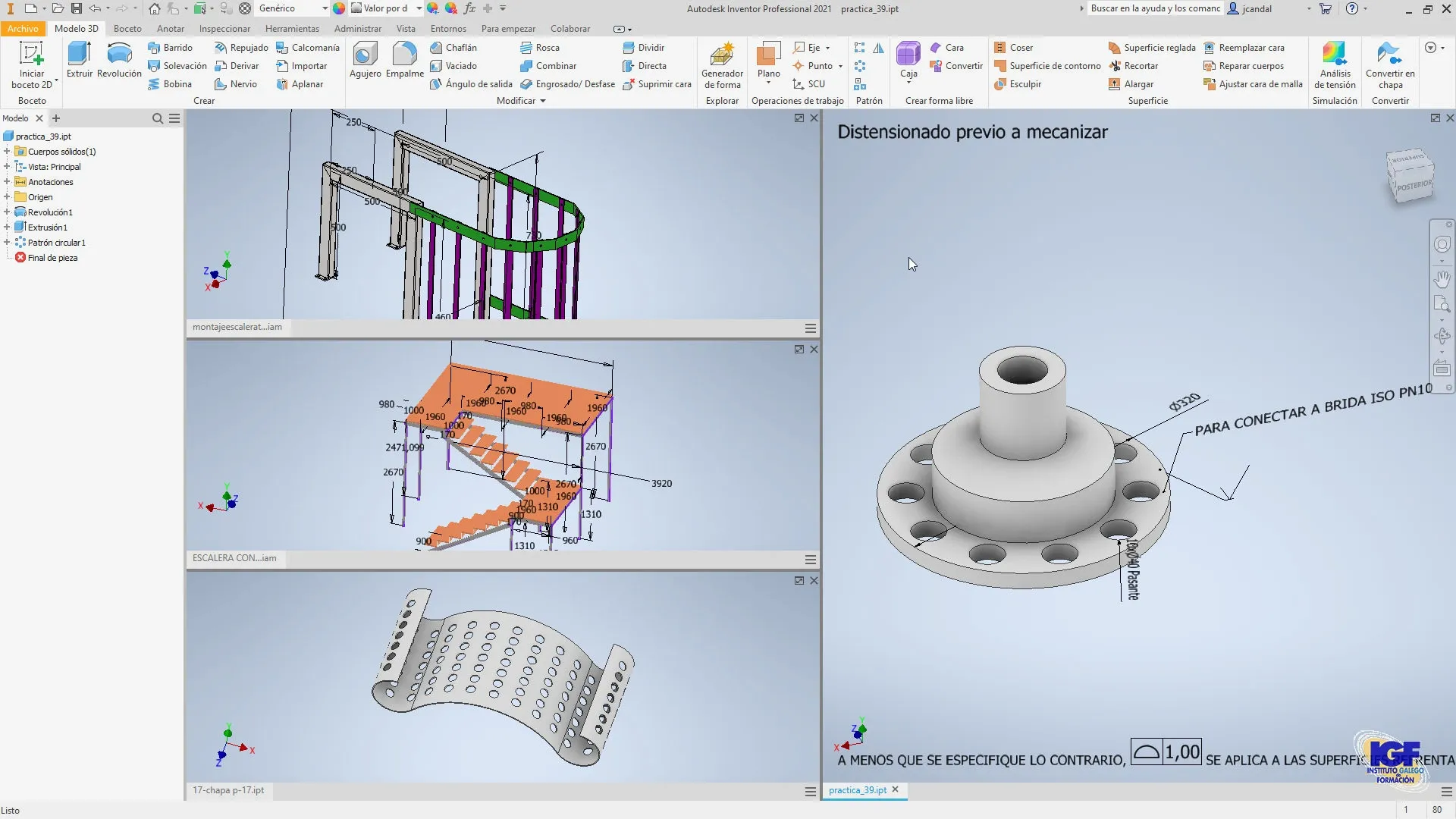 Curso profesional de Autodesk Inventor bonificado