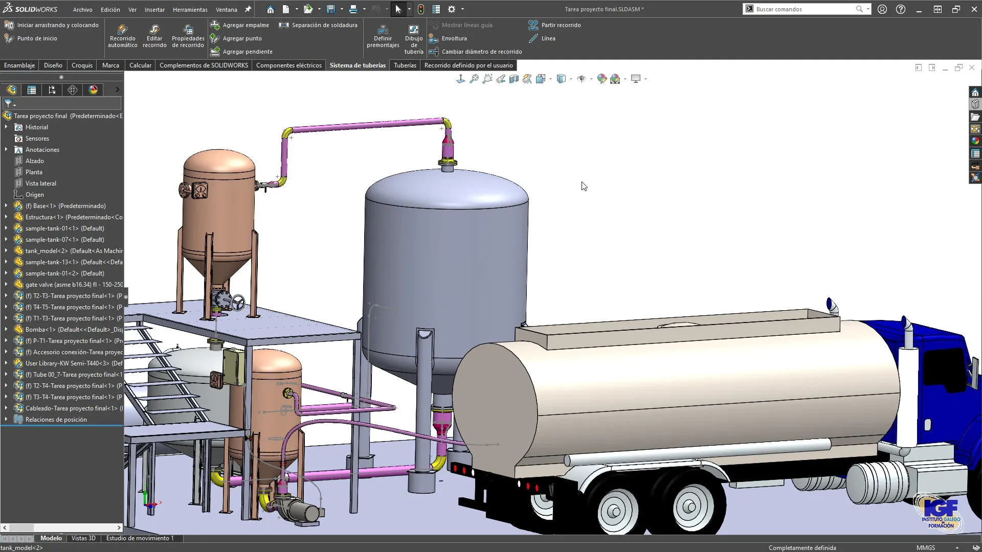 Curso profesional de SolidWorks Routing bonificado