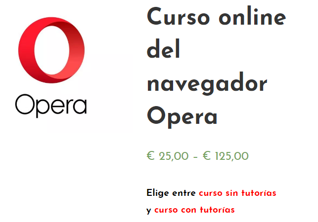 curso online del Navegador Opera