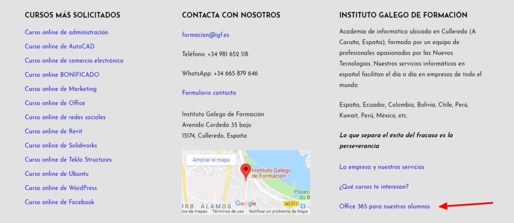 Office 365 gratis en el Instituto Galego de Formación