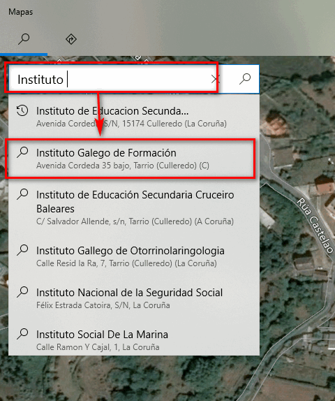 Buscar en Mapas - Instituto Galego de Formación