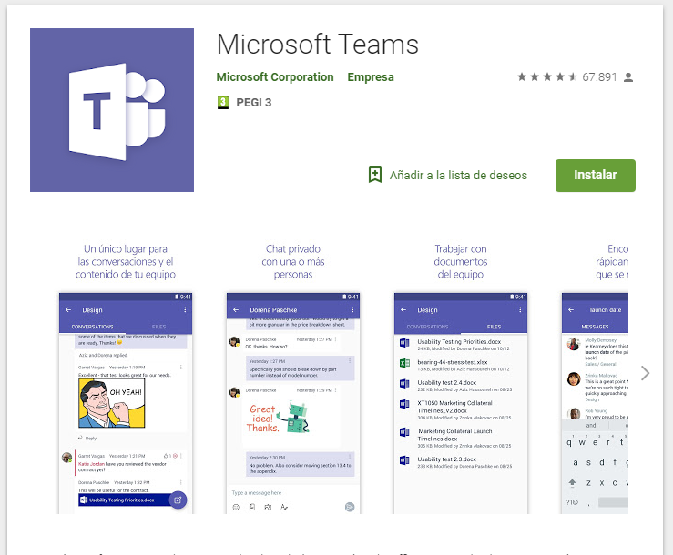 Microsoft Teams Play Store - Instituto Galego de Formación