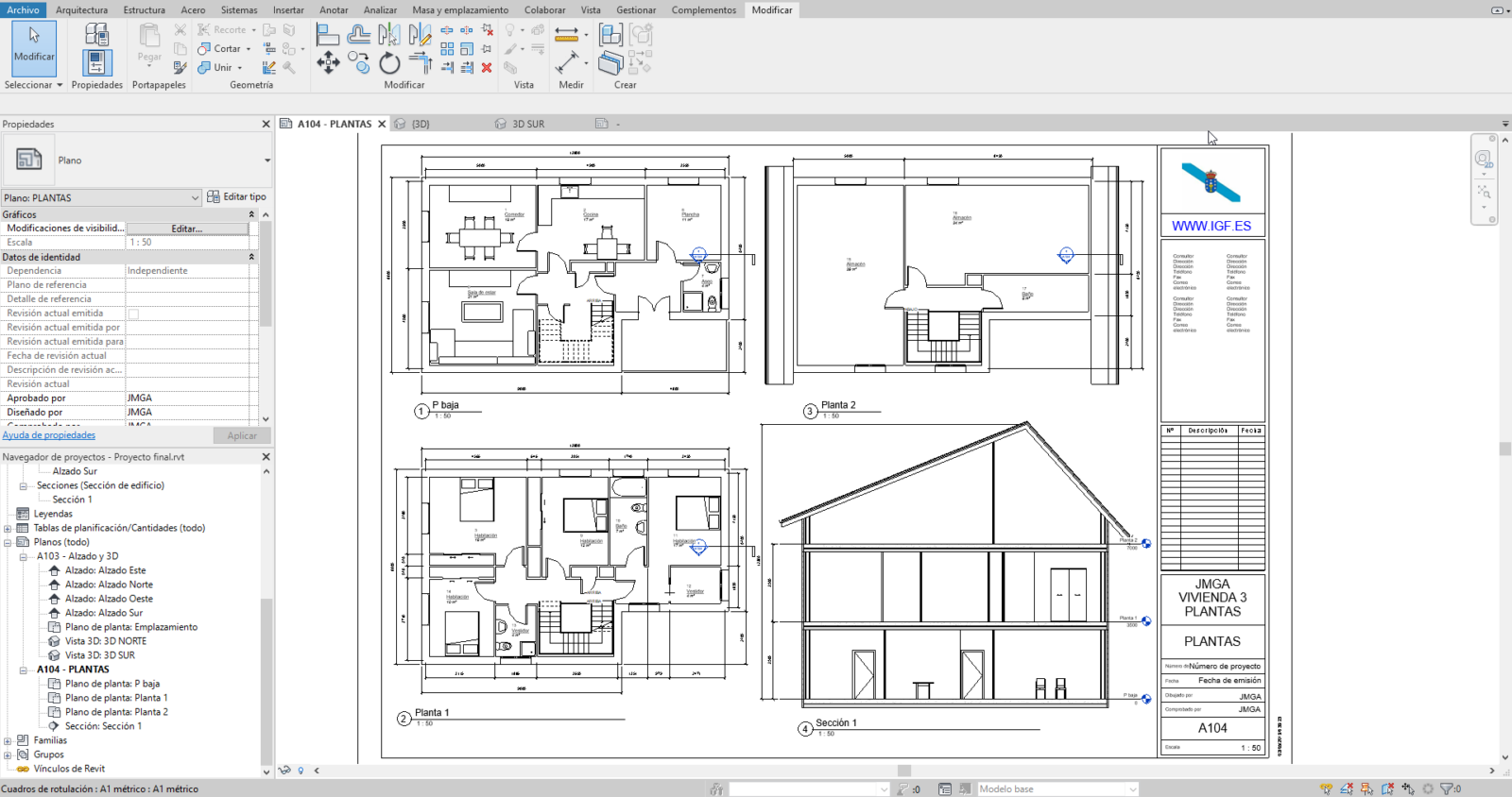 curso de Revit 2020 en Culleredo - Instituto Galego de Formación