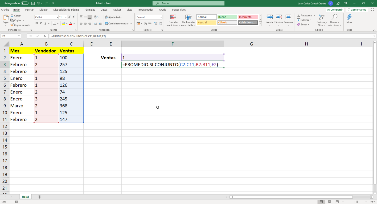 Función PROMEDIO.SI.CONJUNTO de Excel - IGF - Instituto Galego de Formación