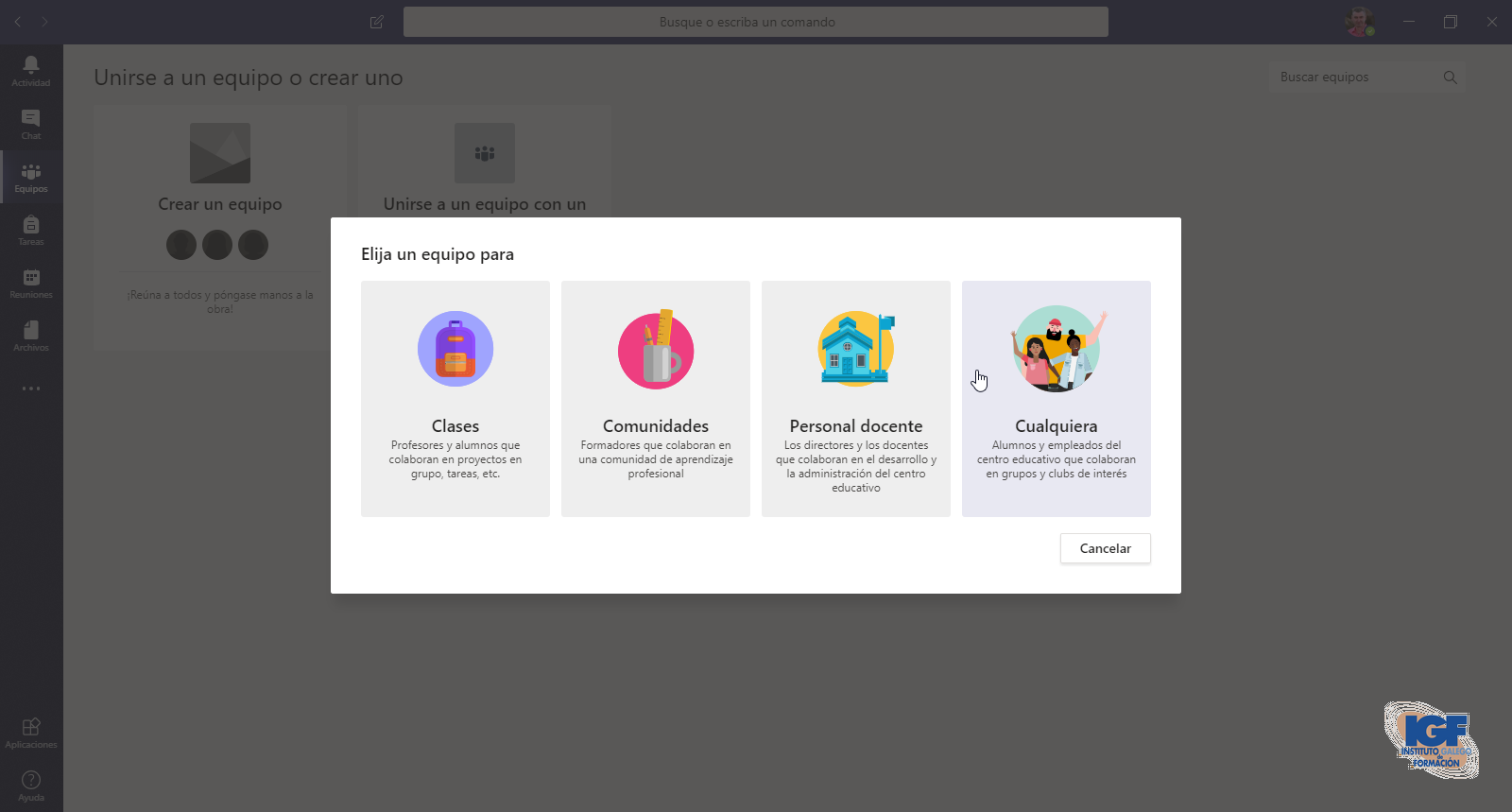 Equipos y canales en Microsoft Teams