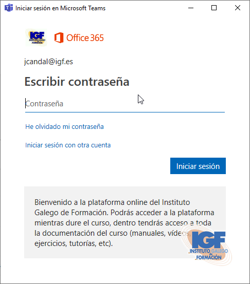 Instalar Microsoft Teams - Instituto Galego de Formación