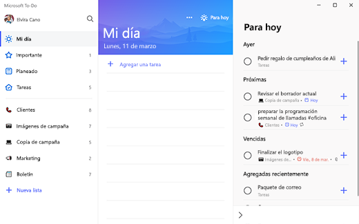 Sugerencias de Microsoft To-Do - Instituto Galego de Formación