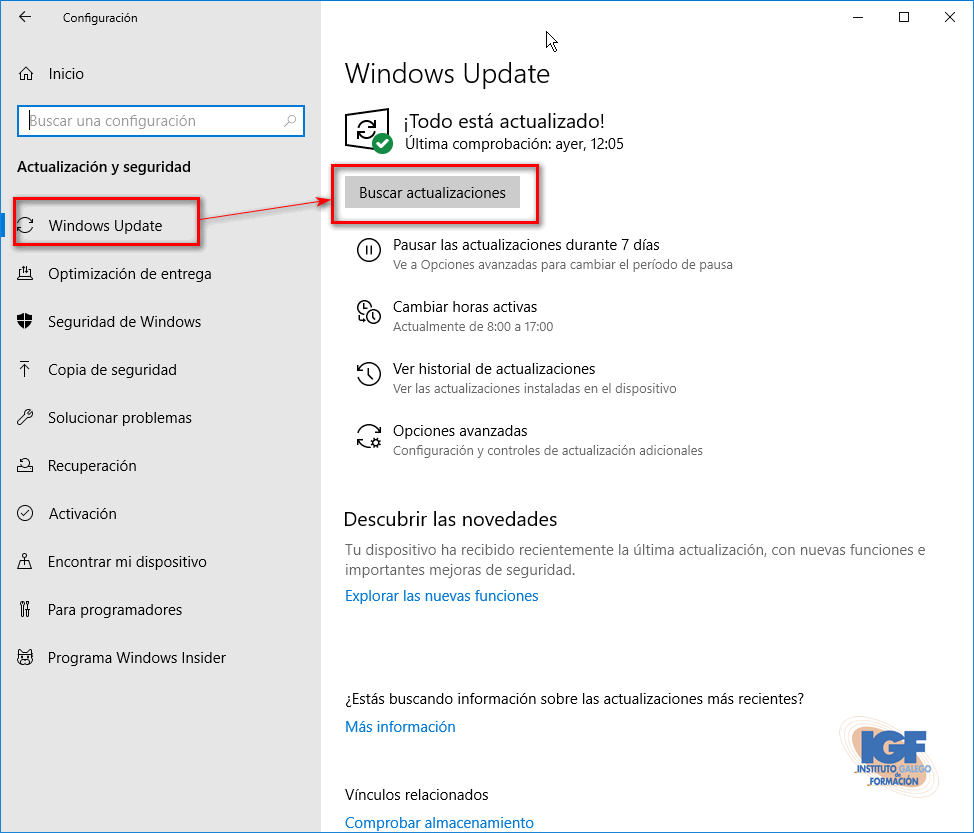 Actualización para Windows 10, versión 1903 Windows update- igf.es