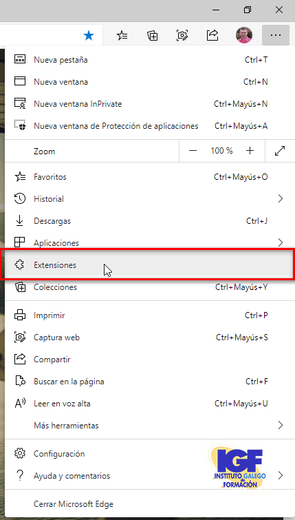 Instalar extensiones en Microsoft Edge - igf.es