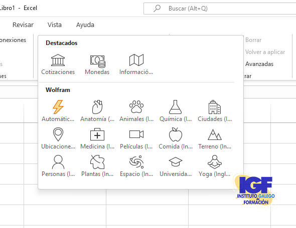 Datos vinculados en Excel - igf.es