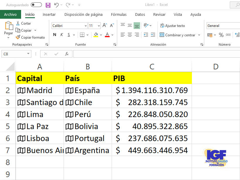 Datos vinculados Microsoft Excel - igf.es