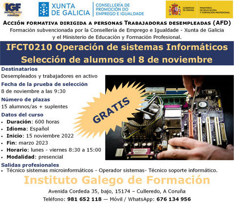 Mañana es el gran día IFCT0210 Operación de Sistemas Informáticos